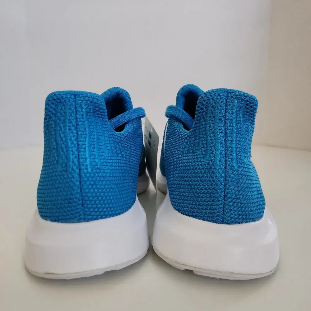 adidas Originals Swift J Running Shoe Shock Cyan/White/White, 5 M US Big Kid